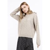 Dreimaster - Gebreide Trui - Beige Melange - Dames