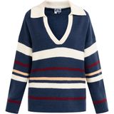 Mo - Jumper - Navy - Heren - Sportieve Trui met Ronde Hals