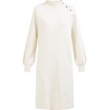 DreiMaster - Klassik - Gebreide Jurk - Beige - Knielengte - Lange Mouw