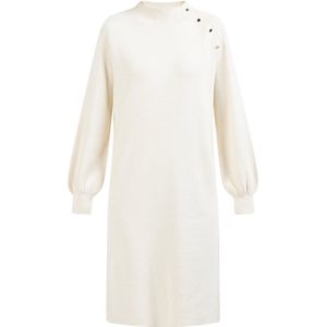 DreiMaster - Klassik - Gebreide Jurk - Beige - Knielengte - Lange Mouw