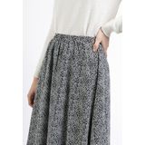 DreiMaster - Klassik - A-lijnrok - Zwart/Wit - 7/8 Lengte