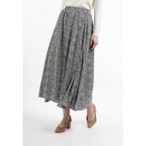 DreiMaster - Klassik - A-lijnrok - Zwart/Wit - 7/8 Lengte