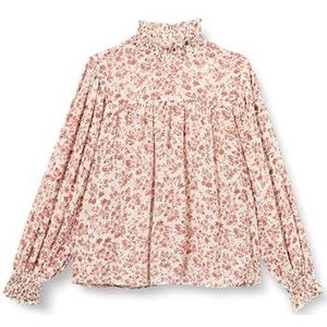 DreiMaster Vintage Damesblouse met bloemenprint Bridgeport 37324865, wit roest, XL, zwart, wit, S