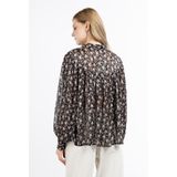 DreiMaster - Bloes - Lange Mouwen - Bloemenprint - Goud Metallic Draad