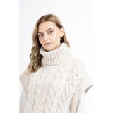 Dreimaster - Gebreide Vest - Wolwit - Dames