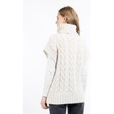 Dreimaster - Gebreide Vest - Wolwit - Dames