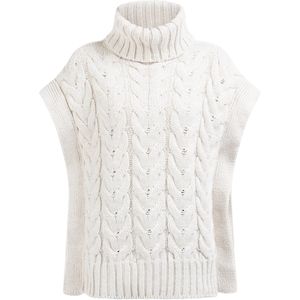 Dreimaster - Gebreide Vest - Wolwit - Dames