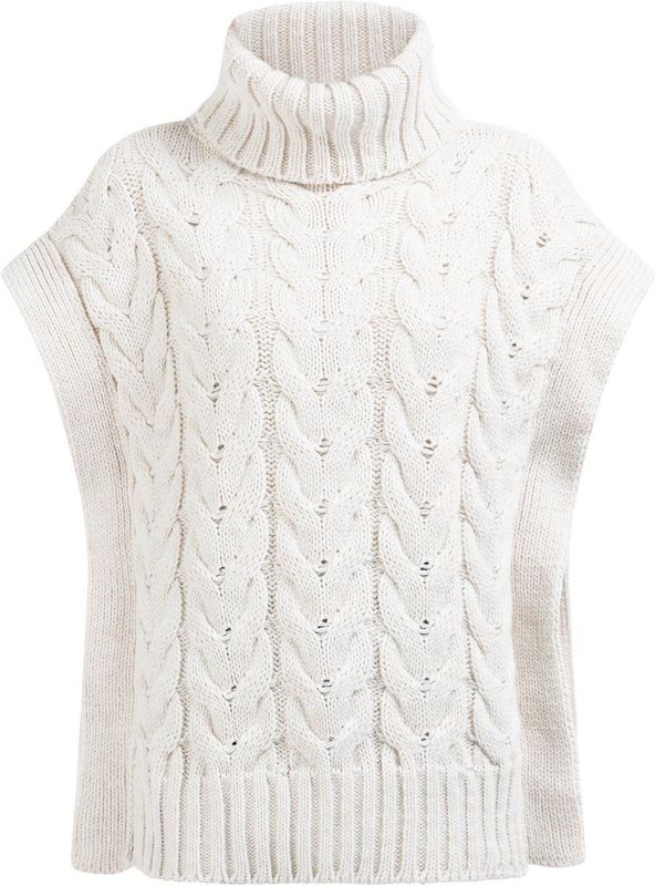 Dreimaster - Gebreide Vest - Wolwit - Dames