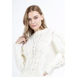 Dreimaster - Naemi - Gebreide Trui - Wolwit