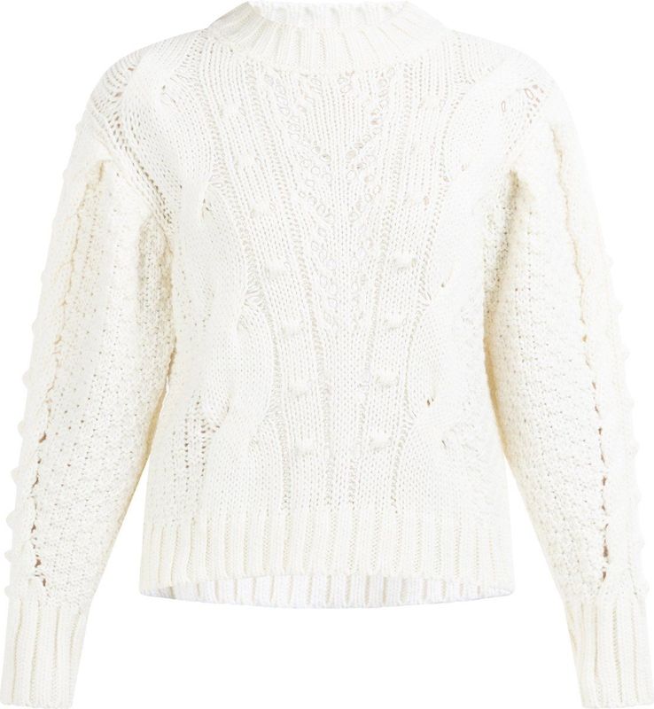 Dreimaster - Naemi - Gebreide Trui - Wolwit