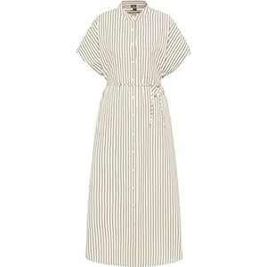 Dreimaster - Blouse Jurk - Lichtbeige - Dames - Midi - Katoen