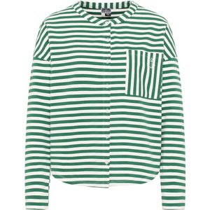 Dreimaster - Sweatjack - Groen - Katoen - Casual Snit