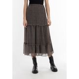 DreiMaster - Maxi Rok - Zwart en Wit - A-lijn