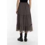 DreiMaster - Maxi Rok - Zwart en Wit - A-lijn