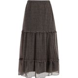 DreiMaster - Maxi Rok - Zwart en Wit - A-lijn