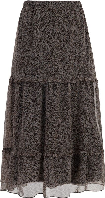 DreiMaster - Maxi Rok - Zwart en Wit - A-lijn