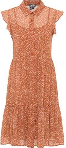 Dreimaster - Blouse Jurk - Oranje - Veelkleurig