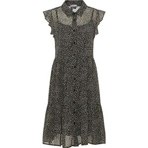 Dreimaster - Blouse Jurk - Zwart - Veelkleurig