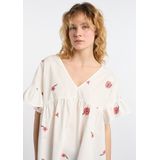 DreiMaster Vintage Zomerjurk  groen / pastelrood / wolwit