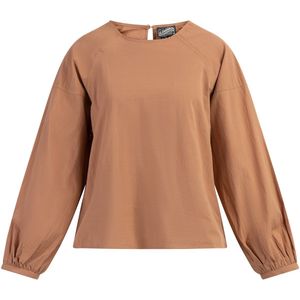 DreiMaster - Vintage Jurk - Bruin - Katoen - V-hals - Kort/mini