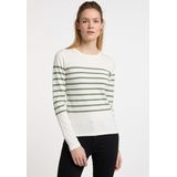 DreiMaster Maritim Trui  olijfgroen / wit