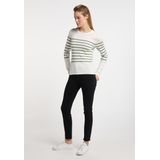 DreiMaster Maritim Trui  olijfgroen / wit