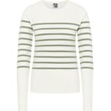 DreiMaster Maritim Trui  olijfgroen / wit