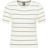 DreiMaster - Bridgeport - Trui met Korte Mouwen - Gebroken Wit Olijf