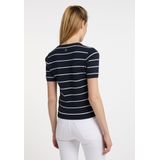 Dreimaster - Bridgeport - Trui met Korte Mouwen - Marine - Wol