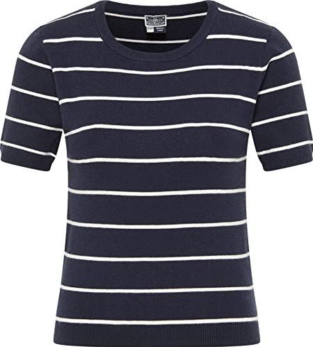 Dreimaster - Bridgeport - Trui met Korte Mouwen - Marine - Wol