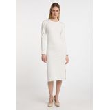 DreiMaster - Wais - Gebreide Jurk - Wit - 3/4 Lengte