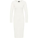DreiMaster - Wais - Gebreide Jurk - Wit - 3/4 Lengte