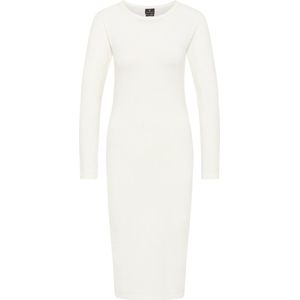 DreiMaster - Wais - Gebreide Jurk - Wit - 3/4 Lengte