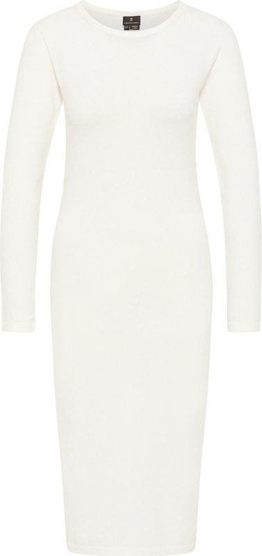 DreiMaster - Wais - Gebreide Jurk - Wit - 3/4 Lengte