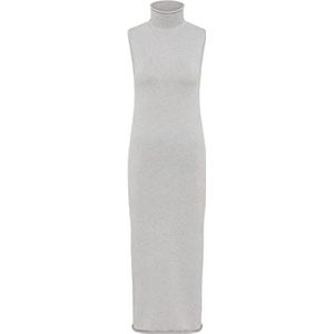 DreiMaster - Wais - Gebreide Jurk - Grijs Gemêleerd