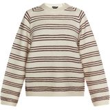 DreiMaster - Gebreide Trui - Wolwit Donkerrood