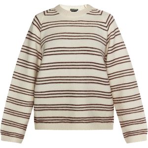 DreiMaster - Gebreide Trui - Wolwit Donkerrood