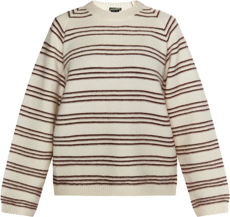 DreiMaster - Gebreide Trui - Wolwit Donkerrood