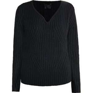 DreiMaster - Klassik - Gebreide Trui - Zwart - Gerecycled Polyester