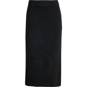 DreiMaster - Gebreide Rok - Zwart - Dames - Midi