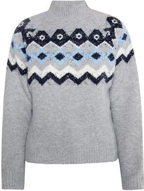 Dreimaster - Gebreide Trui - Grijs - Dames - Oversized Pasvorm