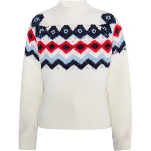 Dreimaster - Gebreide Trui - Wit - Dames - Noorse Patroon