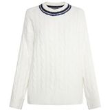 DreiMaster - Maritim - Trui - Blauw/Wolwit - Viscose - Lange Mouw