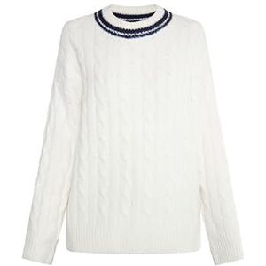 DreiMaster - Maritim - Trui - Blauw/Wolwit - Viscose - Lange Mouw