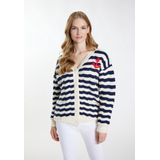 DreiMaster - Maritim - Trui - Blauw/Wolwit - Viscose - Lange Mouw