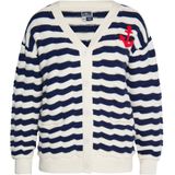 DreiMaster - Maritim - Trui - Blauw/Wolwit - Viscose - Lange Mouw