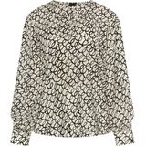 Dreimaster - Bloes - Wit - Lange Mouwen - Grafische All-over Print