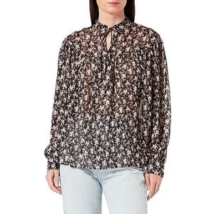 TILDEN Shirt met lange mouwen, zwart roze, S dames, Zwart Roze, S