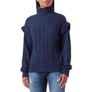 TILDEN Gebreide damestrui, marineblauw, XS/S