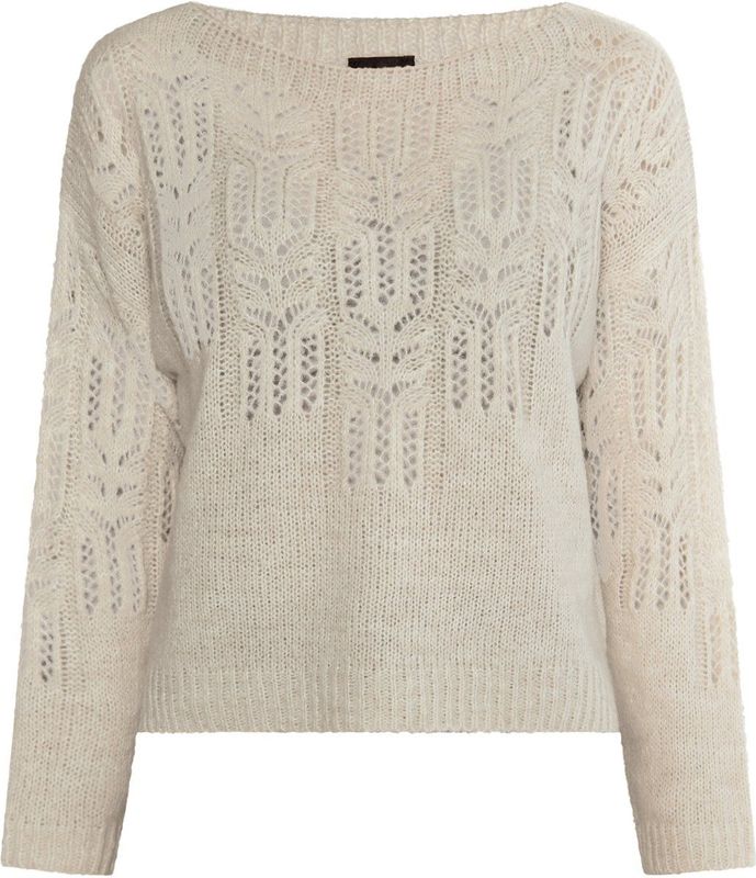 DreiMaster - Jumper - Wolwit - Zachte Garenmix met Wol en Viscose
